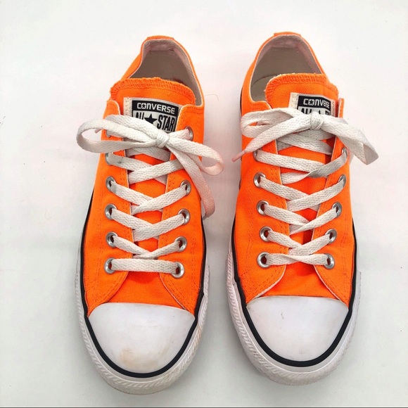 converse neon orange